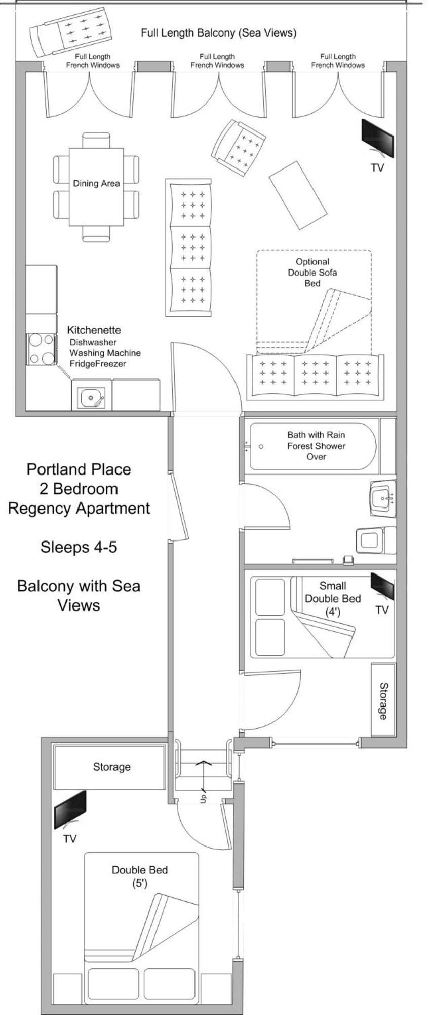 Portland Place Apartment Brighton Ngoại thất bức ảnh